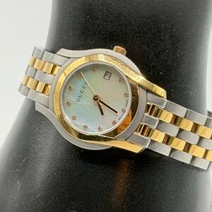 Authentic Gucci 5500L MOP 11P Diamond Date Ladies Watch, NO BOX OR PAPERS